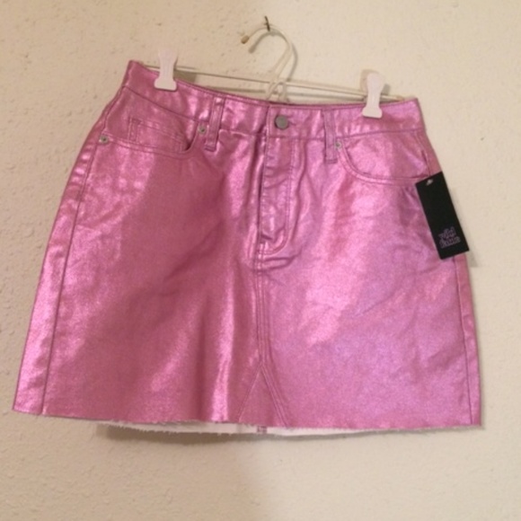 wild fable pink metallic skirt